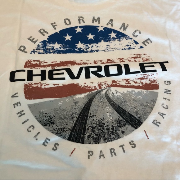 VINTAGE Gildan Chevrolet Performance Racing White Tshirt Size XL - Picture 1 of 7
